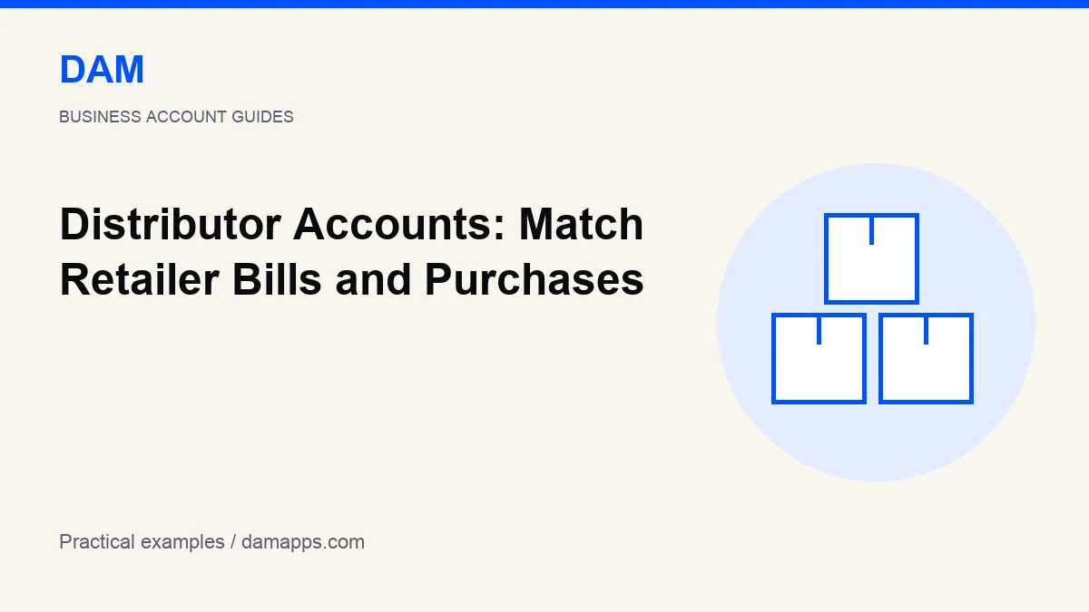Distributor Accounts: Match Retailer Bills and Purchases