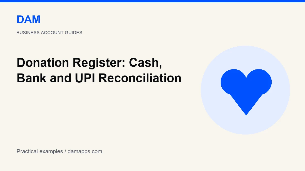Donation Register: Cash, Bank and UPI Reconciliation