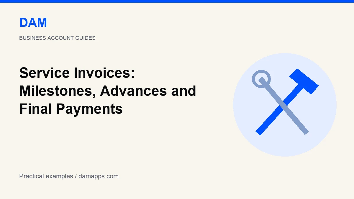 Service Invoices: Milestones, Advances and Final Payments